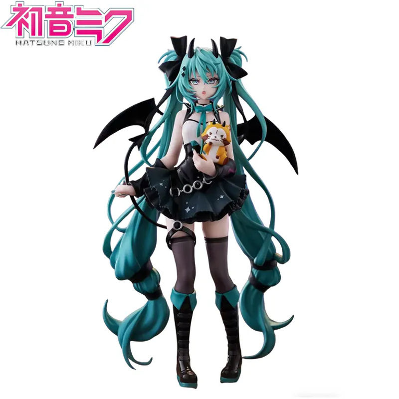 Bandai Hatsune Miku Anime-Figur Little Devil Raccoon in stehender Position, mehrfarbige PVC-Actionfigur aus Kunststoff für Sammler und zur Dekoration - Bild 2