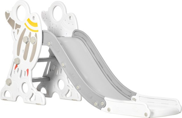AIYAPLAY Kinderrutsche Raketen-Design grau & weiß 1,5-3 Jahre - Bild 1