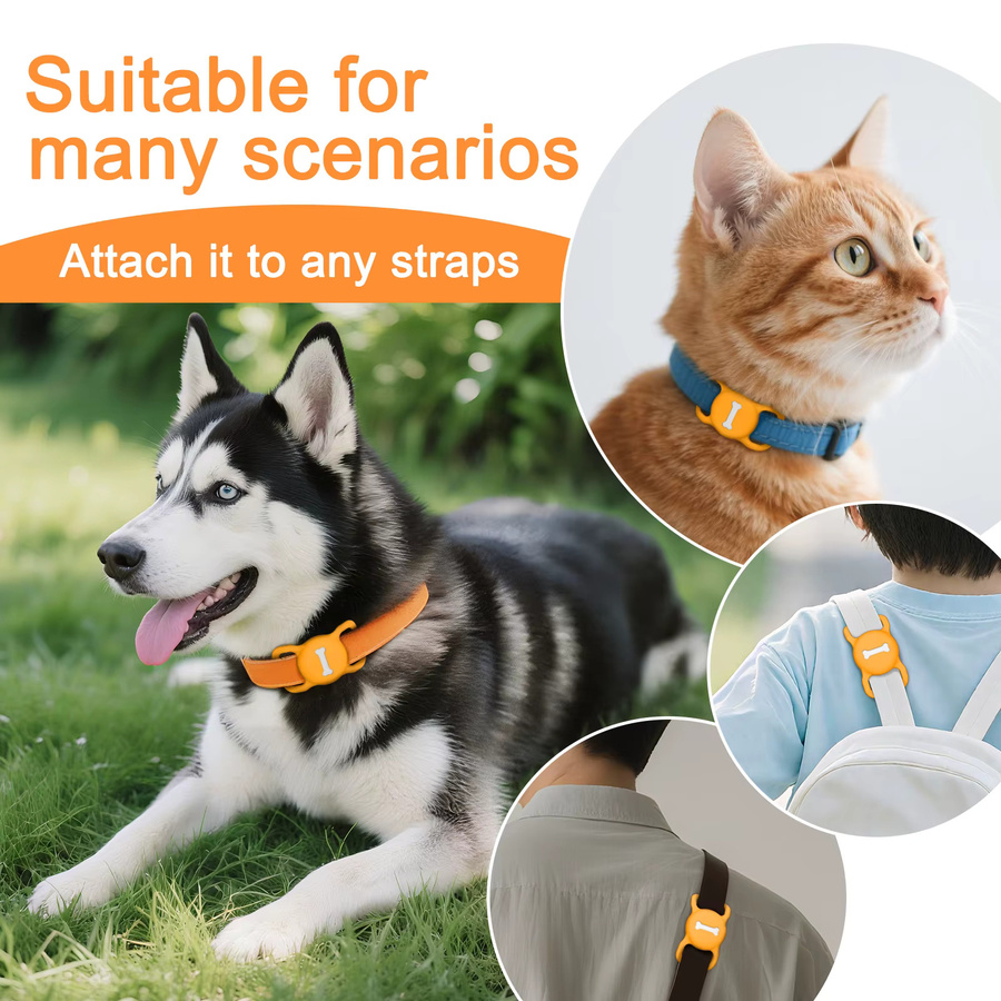 Silikon-Schutzhülle für Apple AirTag in Grün als Halsbandabdeckung für Haustiere wie Hund oder Katze - Bild 5