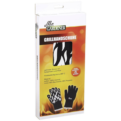 Mr. GARDENER Grillhandschuh in Schwarz aus Polyester, Baumwolle und Polyamid für Erwachsene - Bild 2