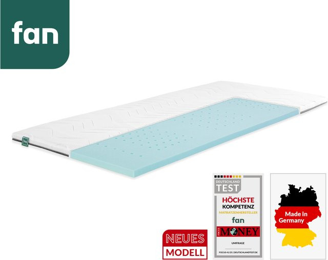 f.a.n. Hybridschaum-Topperauflage fan Flex Side Clima in Weiß, B/T: 200 x 200 cm - Bild 1
