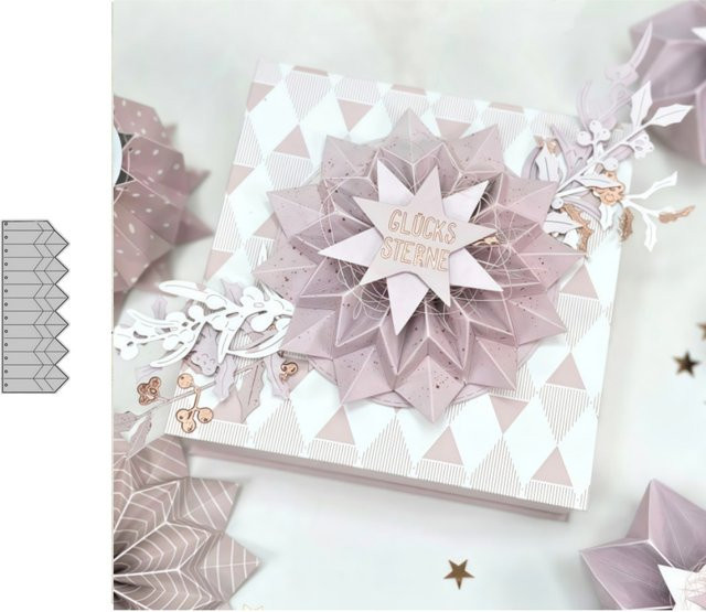 Dekorative Stern-Metallschablone für DIY Scrapbooking und Kartenbasteln - Bild 1