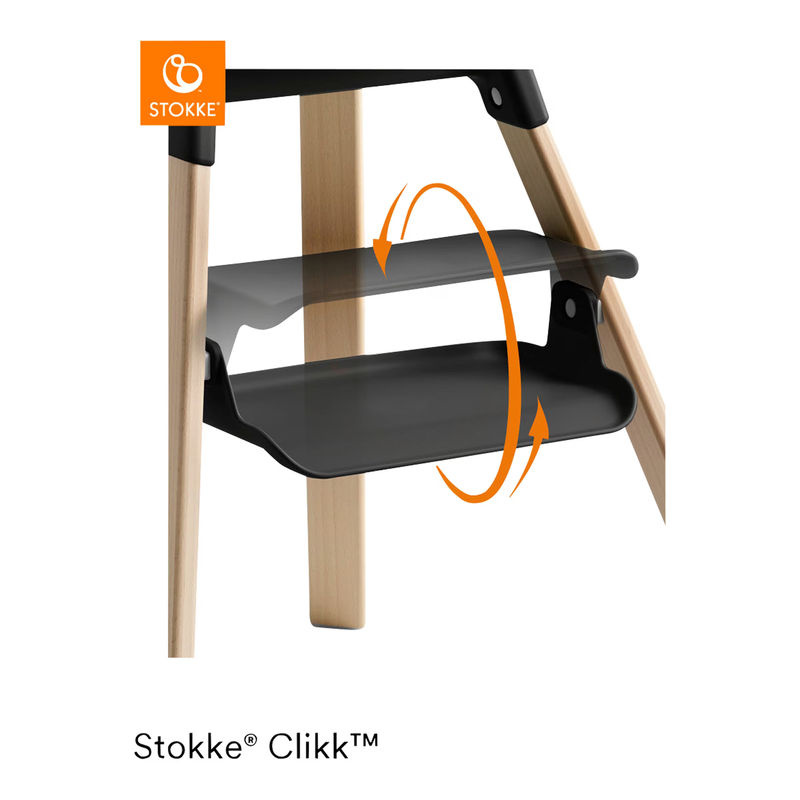 Stokke Clikk Hochstuhl mit Babyset in Schwarz und Buchenholz - Bild 3
