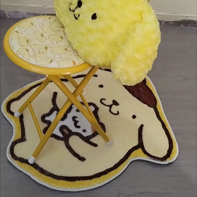 Potdemiel Pompompurin Plüschteppich Gelb mit Kawaii Anime Motiv für Schlafzimmer und Kinderzimmer - Bild 5