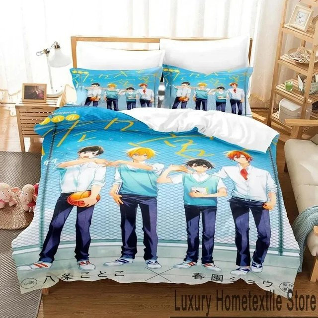 Bettwäsche-Set Sasaki und Miyano mit 3D-Anime-Print von Binchi Outdoor Product, Farbe Blau, B/H: 135 x 200 cm - Bild 1