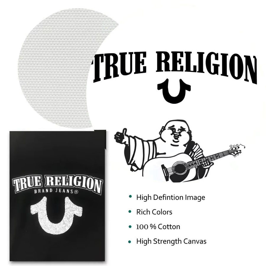 True Religion Wandkunst Poster in Schwarz, ästhetische HD-PVC Wanddekoration, Rechteckig, B: 20 cm, H: 15 cm - Bild 4