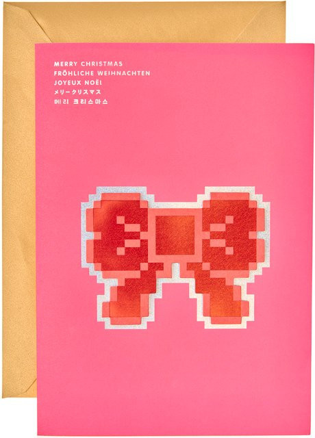 Rico Design Paper Poetry 3D-Kartenset Schleifen Pixel in Rot und Pink - Bild 1
