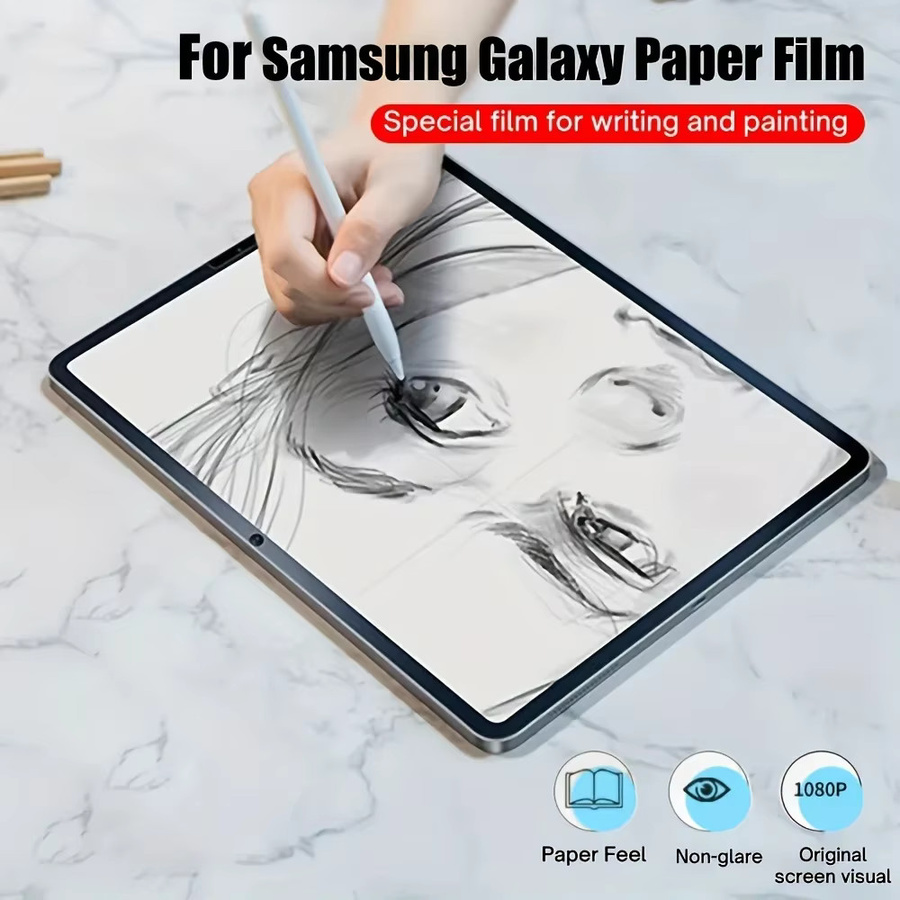 2 Stück Papierfolie Displayschutzfolie für Samsung Galaxy Tab S11 Ultra S10 FE S9 S7 FE S6 Lite A9 A8 A7 in Transparent - Bild 3