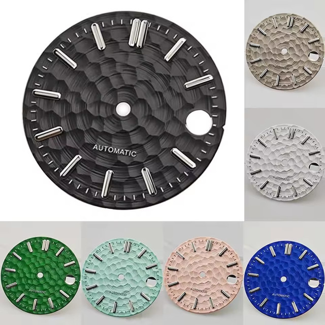 FancyWrist Uhrenzifferblatt 28,5 mm, NH35 NH36, Grün, Leuchtend, Unisex - Bild 1