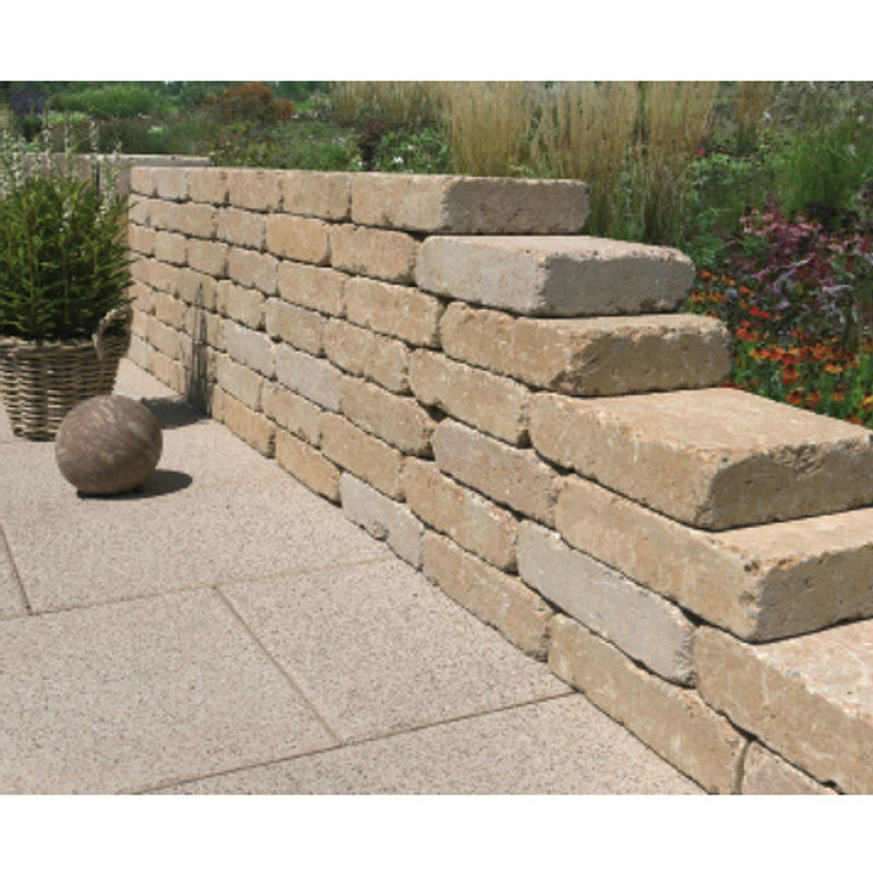 Diephaus Pflasterstein in Sandstein-Optik aus Beton, beige, B/T/H: 21 x 28 x 7 cm - Bild 2
