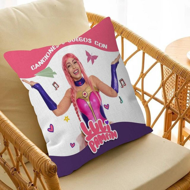 Personalisierte Kissenhülle Rosa Luli Pampin für Kinderzimmer und Geburtstage von JMG Clothing, B/T/H: 45 x 45 x 0 cm - Bild 1