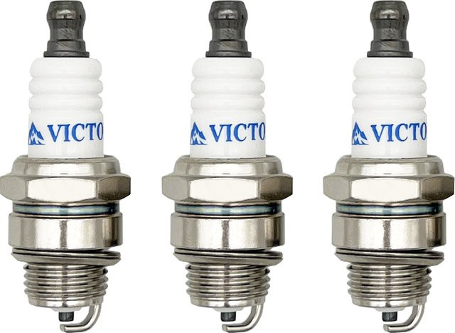 Victopeak 3-teiliges Set L7T Zündkerzen für Kettensägen und Freischneider in Weiß - Bild 1