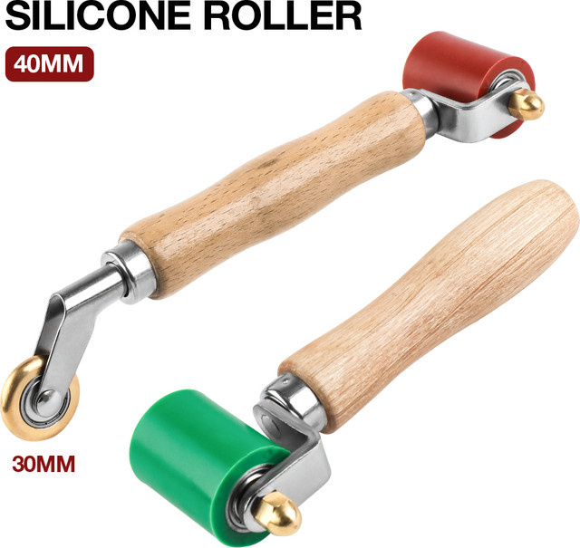 Silikon-Handrad für Schweißpistolen in Grün, 40 mm hochtemperaturbeständige Nahtrolle aus Kunststoff für PVC, TPO und EPDM - Bild 1