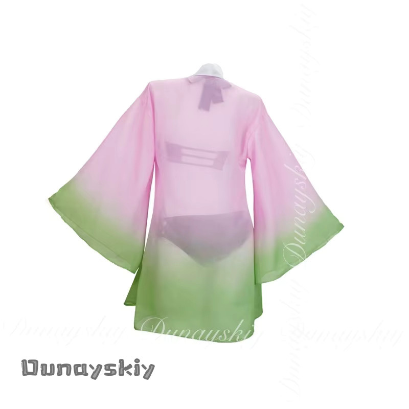 Hemera Demon Slayer Kanroji Mitsuri Cosplay Badeanzug Set, Bunt, Textil - Bild 2