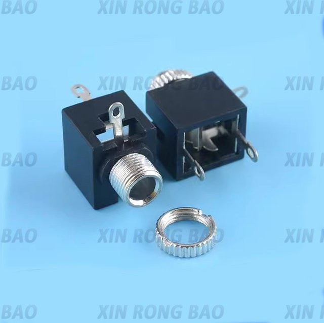 10er-Pack PJ301-M Audio-Stecker 3,5 mm Jack, 3-polige DIP-Kopfhörerbuchse, Monokanal, Schwarz - Bild 1