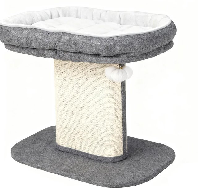 Costway Kratzbaum für Katzen in Grau mit integriertem Spielzeug und Sisal-Elementen, Höhe: 50 cm - Bild 1