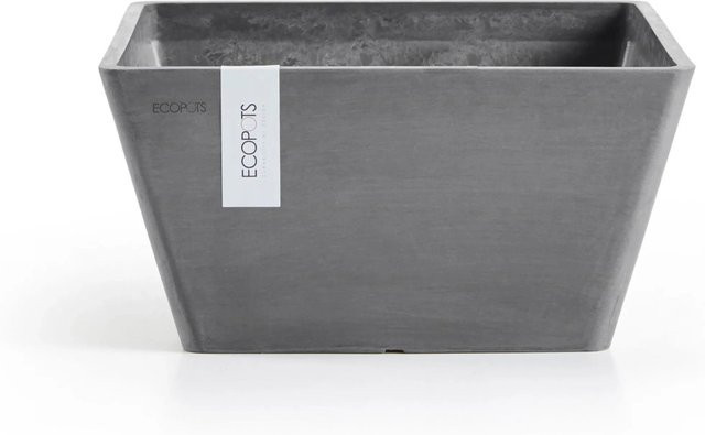 Ecopots Pflanzschale Berlin quadratisch in Grau, B/T/H: 31 x 31 x 31 cm - Bild 1