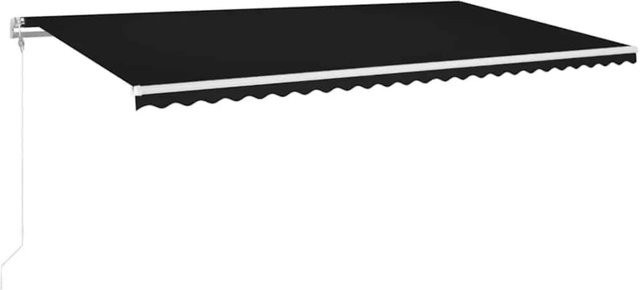 vidaXL Automatische Markise mit LED, Windsensor und Fernbedienung, Anthrazit, B/T: 600 x 300 cm - Bild 1