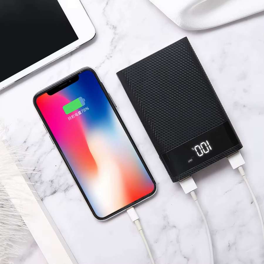 Kebidumei DIY Power Bank Gehäuse für 4x 18650 Batterien mit Dual USB und Typ C Schnittstelle in Schwarz oder Weiß - Bild 5