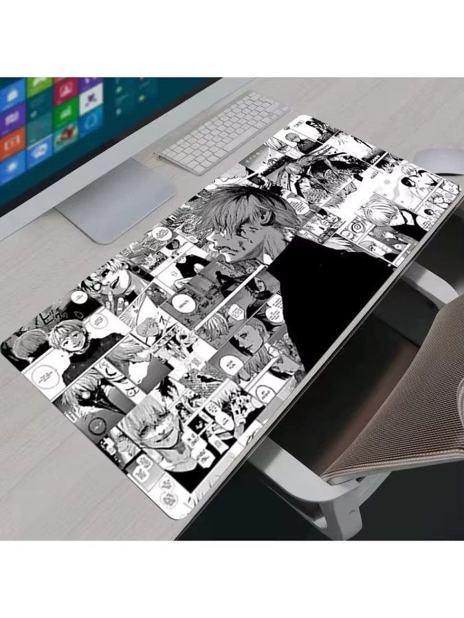 Bandai Mauspad Anime Tokyo Ghoul Kaneki Ken in Schwarz-Weiß, rutschfeste Mausunterlage für Computer und Gaming - Bild 2