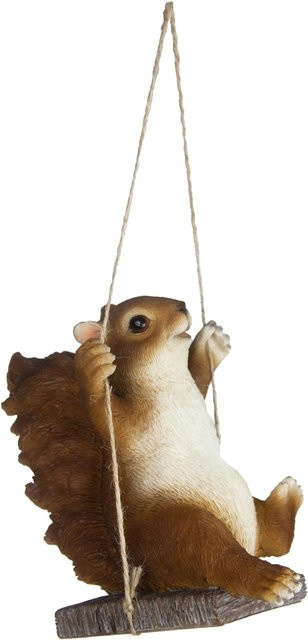 Sunny Garden Deko-Figur Eichhörnchen auf Schaukel in Braun, Höhe: 14 cm - Bild 1