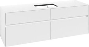 V&B Waschtischunterschrank Collaro in White Matt mit mittiger Waschtischöffnung, B/T/H: 160 x 54,8 x 50 cm - Bild 1