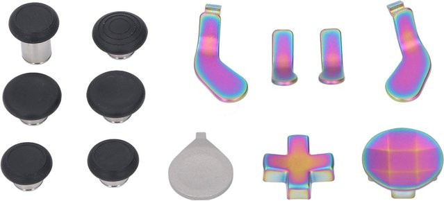 DIYelecs Controller Zubehör Set für Xbox Elite Series 2 Core und Elite Controller Serie 2 mit Edelstahl Thumbsticks, Gummi D-Pads und Paddles in Bunt - Bild 1