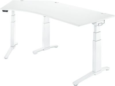 Schäfer Shop Genius Schreibtisch ERGOSTYLE S elektrisch höhenverstellbar weiß/weiß B/T/H: 216,5 x 80 x 64,5-130,5 cm - Bild 1