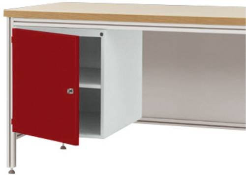 Manuflex Gehäuse-Unterbau ZB4980.3003 für ALU-Arbeitstische, Nutzhöhe: 50 cm, für Tischtiefe: 60 cm, Türanschlag rechts - Bild 1