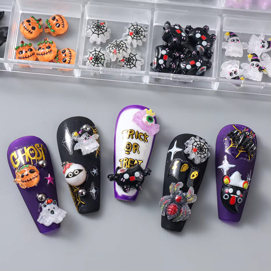 Full Beauty Nagelkunst-Dekorationen Halloween Design, Glänzend - Bild 3