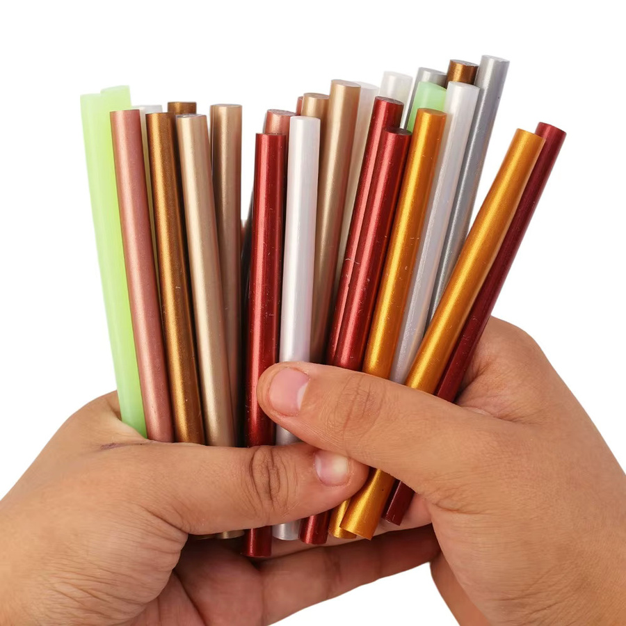 50 Stück DIY Siegelwachs Sticks für Heißklebepistolen in Gold und Multicolour, Maße: 7 x 100 mm - Bild 5