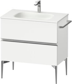 Duravit Waschtischunterschrank Sivida wandhängend in Weiß, B/T/H: 81 x 59,2 x 47,7 cm, mit 2 Schubladen - Bild 1