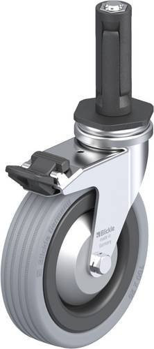 Blickle LRA-VPA 100K-FI-FA-ER02 Lenkrolle mit Feststeller in Grau und Schwarz, Rad-Durchmesser: 100 mm, Tragfähigkeit: 70 kg - Bild 1
