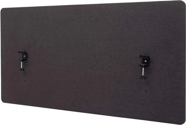 Proregal Akustik-Tischtrennwand als Schreibtisch-Sichtschutz und Pinnwand aus Stoff in Braun-Grau, H x B x T: 60 x 120 x 2 cm