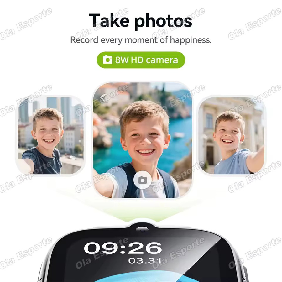 Ola Esporte Kinder-Smartwatch mit 4G-SIM-Karte, GPS-Positionierung und LBS, Pink - Bild 3