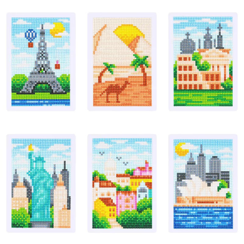 Momoart 5D DIY Diamant Mosaik Landschaft mit bunten Strass Steinen und vollen runden Bohrern für dein Hobby Malerei Projekt in Multicolor - Bild 4