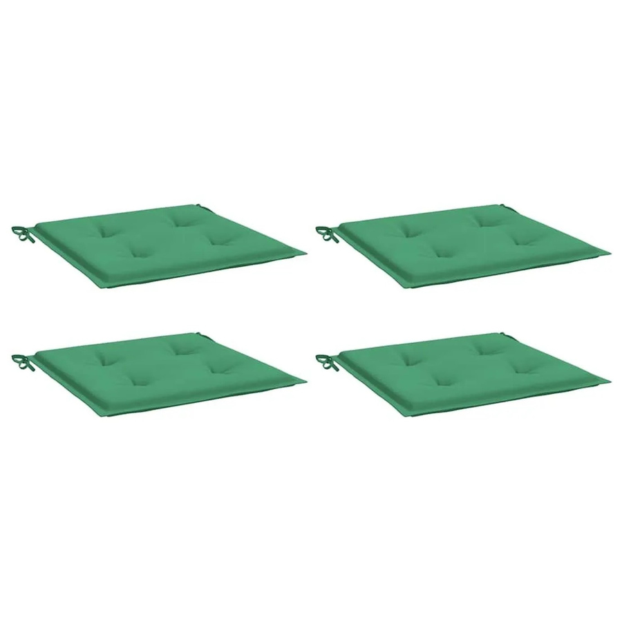 vidaXL Gartenstuhl-Kissen Set aus 4 Stück in Grün, wasserabweisendes und atmungsaktives Oxford-Gewebe, B/T/H: 40 x 40 x 4 cm - Bild 2