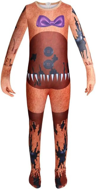 FNAF Freddy Cosplay Kostüm Jumpsuit, braun - Bild 1