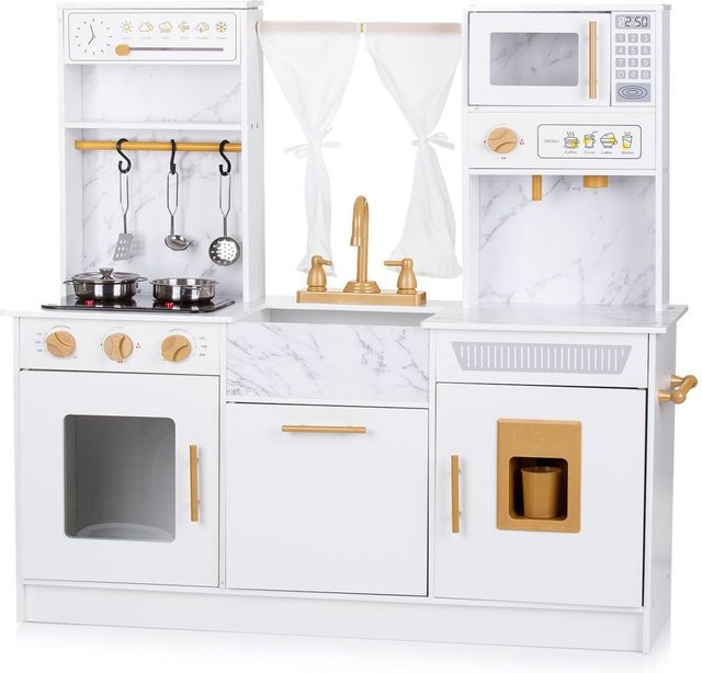 Chipolino Kinderküche Holzküche mit Sound und Licht weiß 94 cm ab 3 Jahren - Bild 1