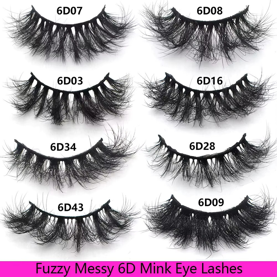 FOXESJI Messy Mink Lashes Künstliche Wimpern, Black, Natürlich - Bild 2