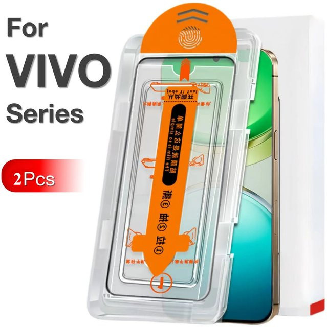 2er-Set Gehärtetes Glas Display Schutzfolie für Vivo Y19 Y19S Y29 Y29S Y39 Y300 GT Y04 in Transparent - Bild 1
