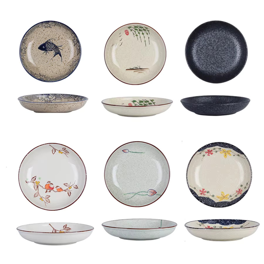 YWDL Japanischer Keramik-Teller mit floralem Design, handbemalt, Mehrfarbig, Durchmesser: 20,32 cm - Bild 5