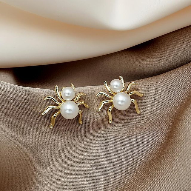 Ohrringe Kupfer, Gold, Perle, Damen - Bild 1