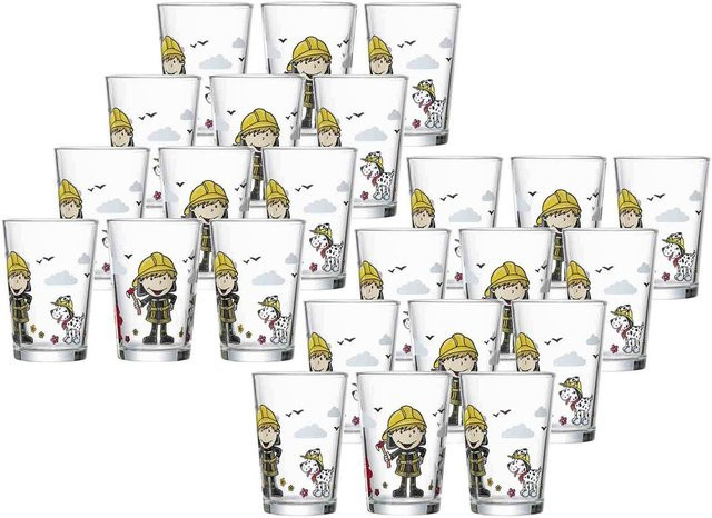 Ritzenhoff & Breker Kindergläser Feuerwehrmann Bernie, transparent, 24er Set, 205 ml - Bild 1