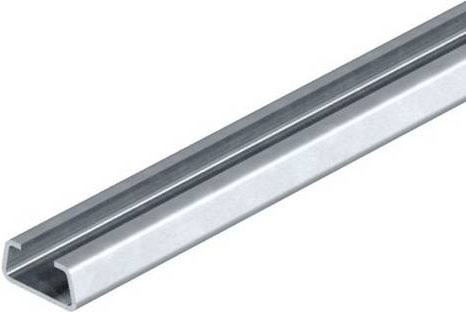 OBO Bettermann Profilschiene aus Metall in Silber, L x B x H: 2000 x 25 x 12 mm - Bild 1