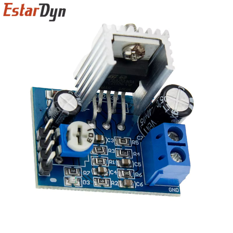 Estardyn TDA2030 Audio Verstärker Board Modul mit Netzteil in Blau - Bild 2