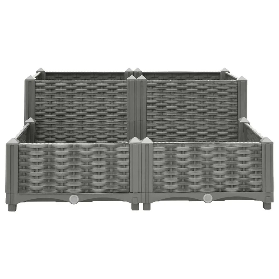 vidaXL Hochbeet aus Polypropylen B/T/H: 80 x 80 x 38 cm - Bild 2