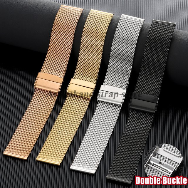 asukaband Uhrenarmband Edelstahl, Mesh Milanese, Silber, Unisex - Bild 1