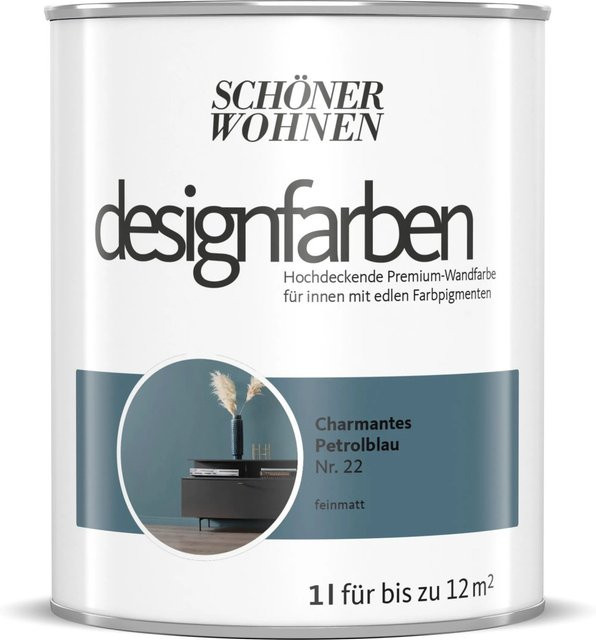Schöner Wohnen Designfarbe Wood in Petrol, wasserbasiert und konservierungsmittelfrei - Bild 1