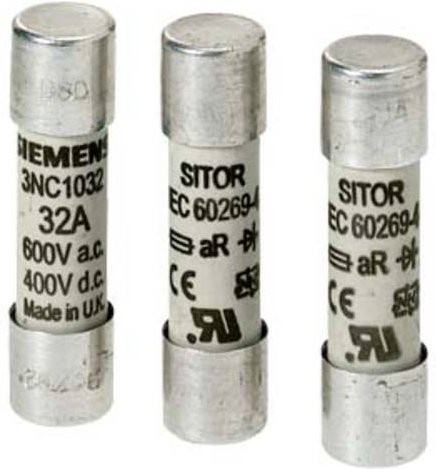 Siemens 3NC14405 Zylindersicherungseinsatz 40A 690V Silber 10 Stück - Bild 1